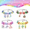Girls Charm Bracelet Making Kit - Kids Unicorn Jewelry Supplies Make Set DIY Art Craft Set Birthday Gifts for 3 4 5 6 7 8 Year Old Girl Toys Age 6-8